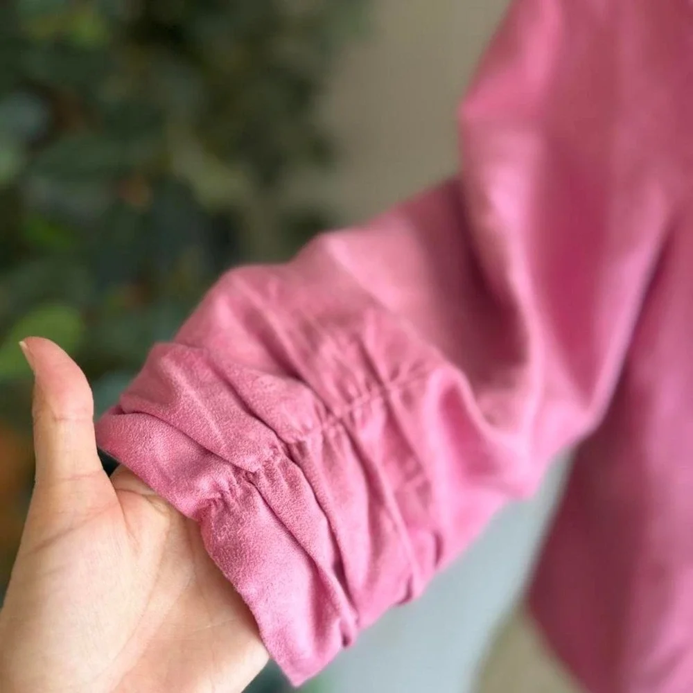 Dressbarn Light Pink 3/4 Sleeve Fully Lined Blazer Women's Size XL Fairycore